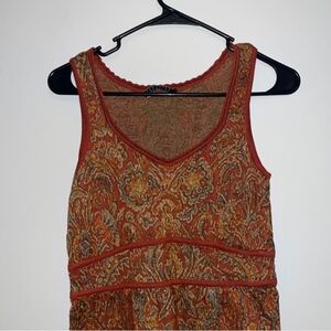 Peruvian Connection Sleeveless Paisley Dress - S